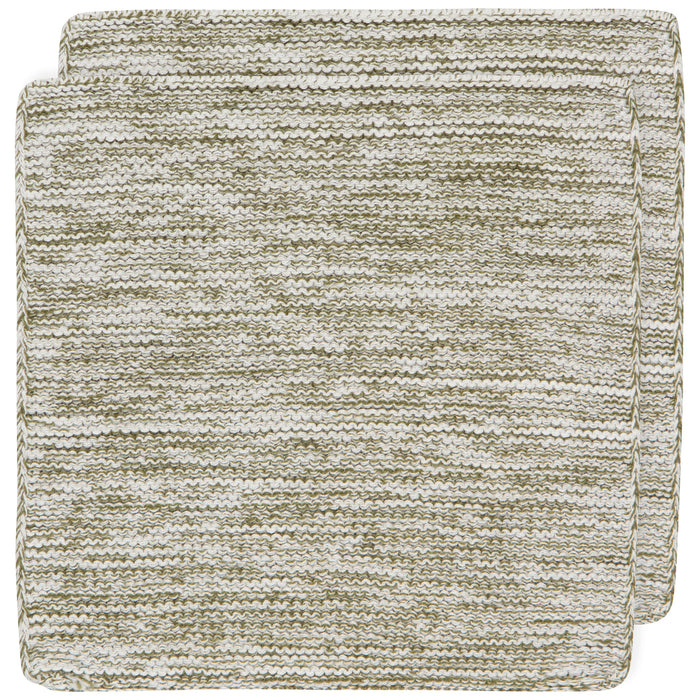 Danica Heirloom Knit Dishcloths Set of 2 - Olive Branch