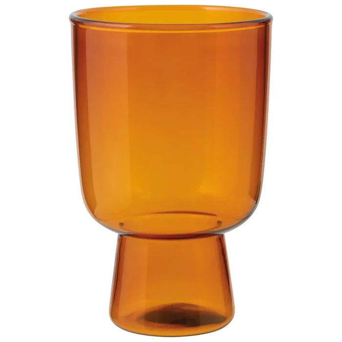 Danica Heirloom Pedestal Glass 11 oz - Amber
