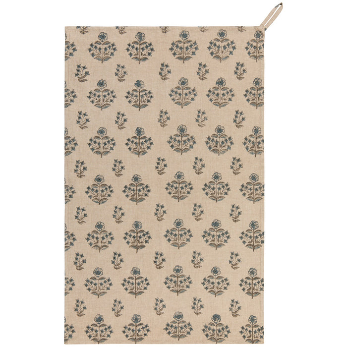 Danica Salvia Block Print Dishtowel