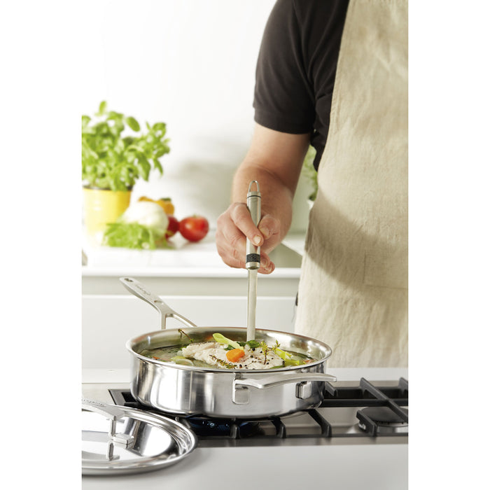 DEMEYERE Industry 5-Ply 3-qt Stainless Steel Sauté Pan with Handle Helper