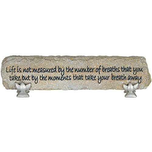 Carson Home Accents "Breathes you Take"  Heart Notes Stone Desktop Sign - Olde Church Emporium