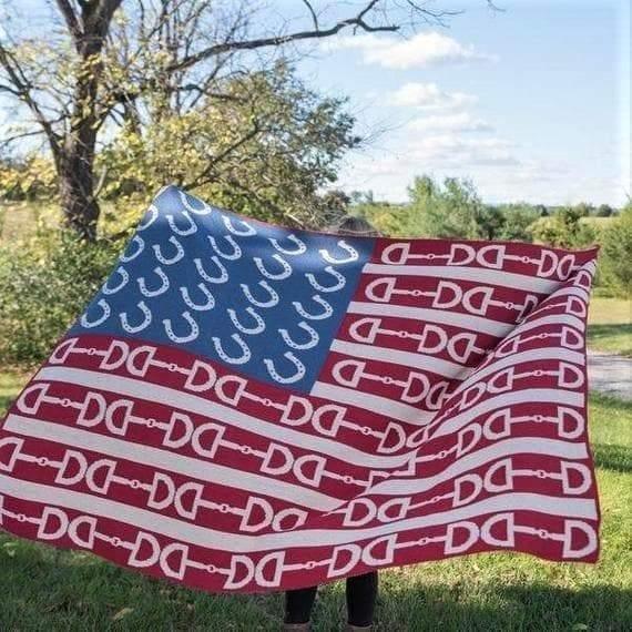 Eco American Equestrian Woven Throw Blanket - Your Western Decor, LLC