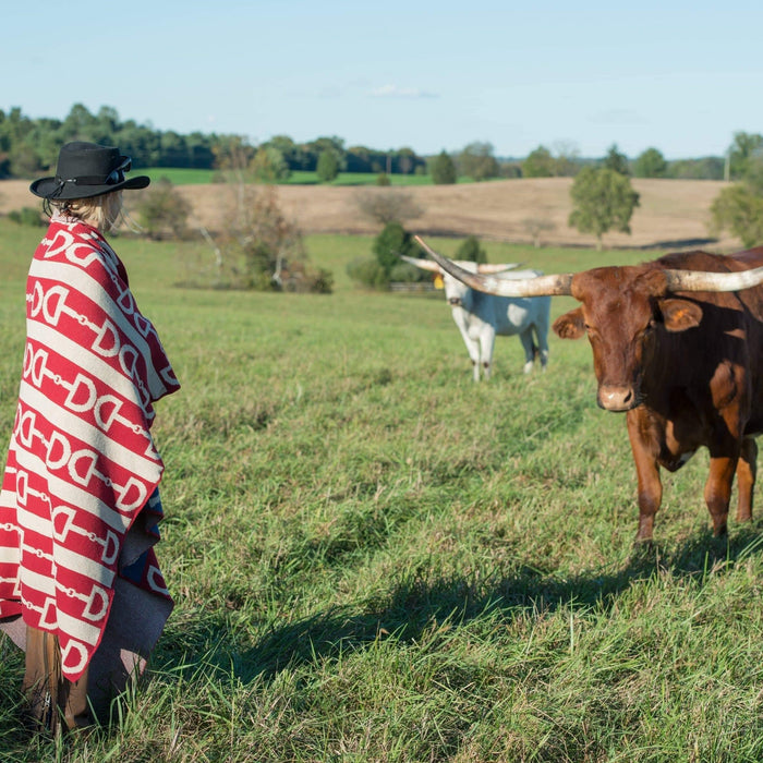 Eco American Equestrian Woven Throw Blanket - Your Western Decor, LLC