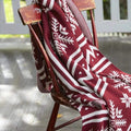 Eco West Red Woven Throw, recycled cotton, 50"x60". Made in the USA throw blanket. Your Western Decor