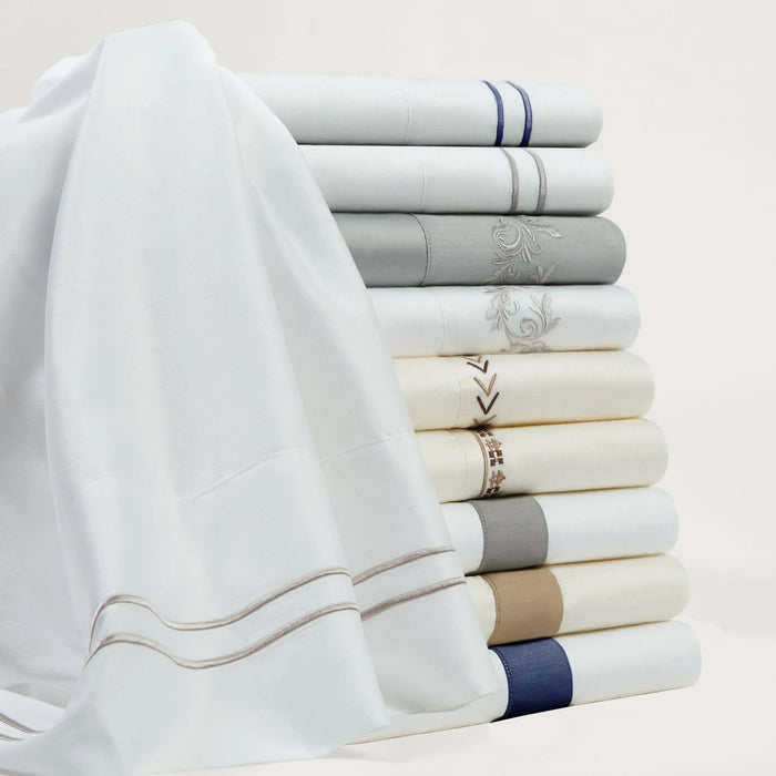 Embroidered Rustic Fair Isle Sheet Set
