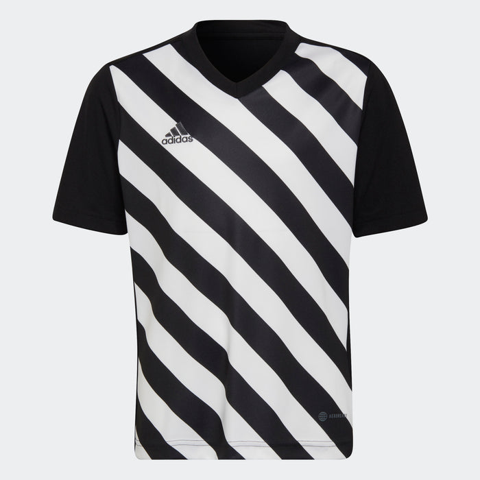 adidas ENTRADA 22 GRAPHIC Soccer Jersey | Black-White | Kid's