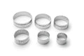 Fox Run Plain and Crinkled Circle Cookie Cutter - set of 6