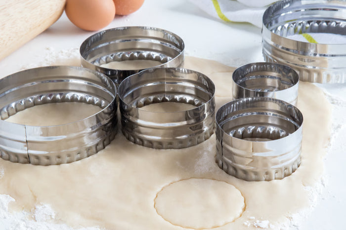 Fox Run Plain and Crinkled Circle Cookie Cutter - set of 6