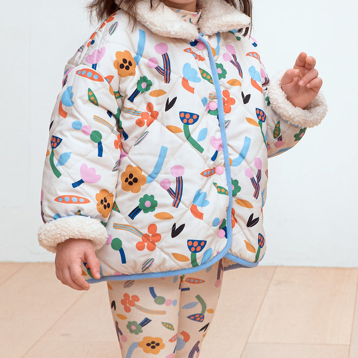 Funny Flower Reversible Sherpa Jacket