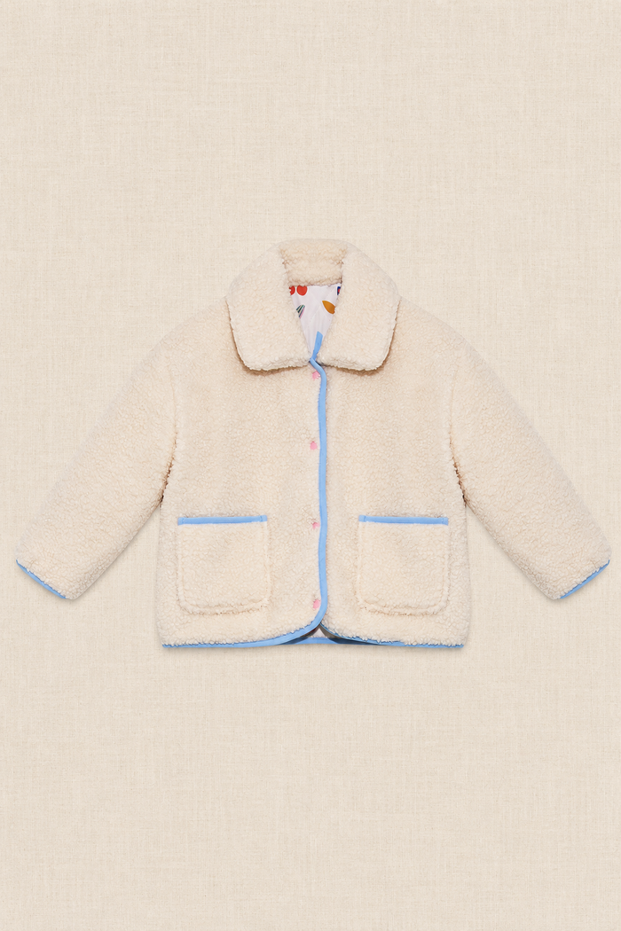 Funny Flower Reversible Sherpa Jacket