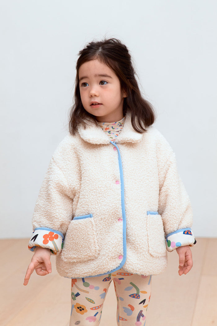 Funny Flower Reversible Sherpa Jacket