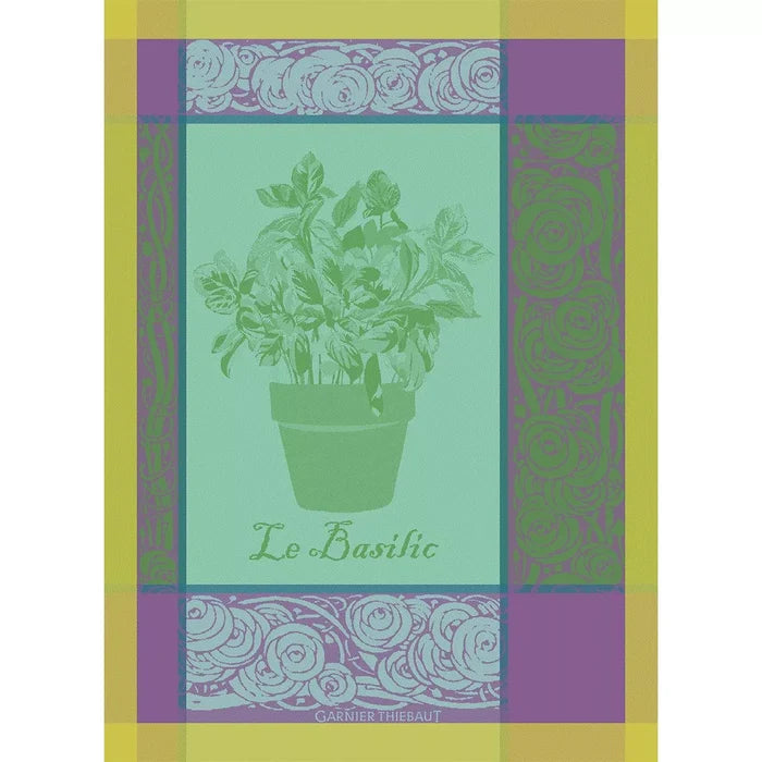 Garnier-Thiebaut Tea Towels - Basilic Purple
