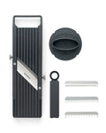 GLOBAL Vegetable Slicer with Plastic Blade Case - 3 Additional Julienne Blades