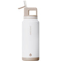 Grosche ALPINE Flip 'N Sip Insulated Water Bottle With Straw, 40oz - Cream White