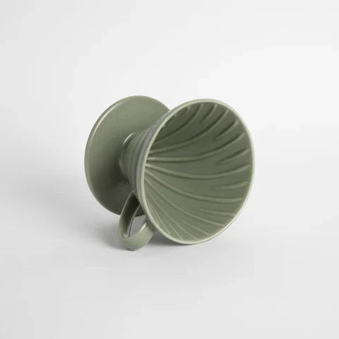 Hario V60-02 Ceramic Brew Dripper - Oil Green
