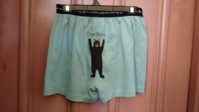 Hatley Bear Naked Briefs/Shorts , Large Size Blue Color - Olde Church Emporium