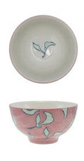 Hazel Mazel Hand-Painted Stoneware Bowl with Wax Relief Botanica / 4 Color Options