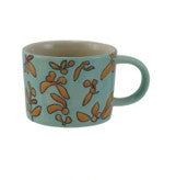 Hazel Mazel Hand-Painted Stoneware Mug with Wax Relief Bo 10 oz./ 4 Color Options