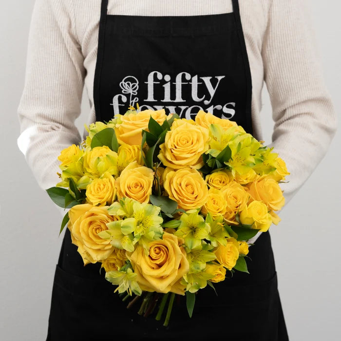 Hello Yellow Flower Centerpieces Apron - Image