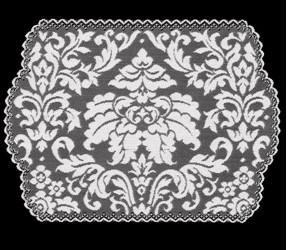 Heritage Damask Collection - Placemats, Doilies, Runners, Table Toppers - 3 Colors Made in USA - Olde Church Emporium