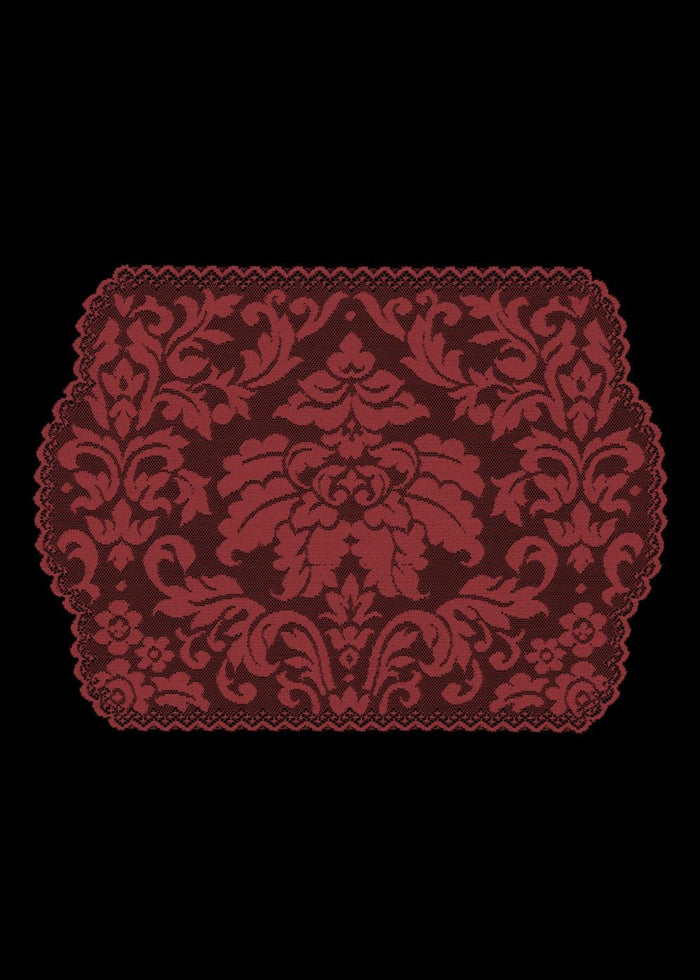 Heritage Damask Collection - Placemats, Doilies, Runners, Table Toppers - 3 Colors Made in USA