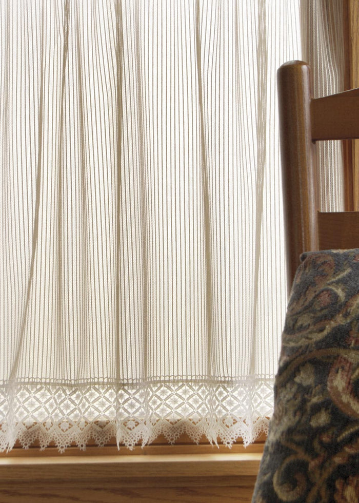 Heritage Lace - Chelsea Collection - Valances, Tiers, Panels, Table top in White, Ecru, Flax - Olde Church Emporium