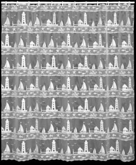 Heritage Lace Harbor Lights Collection - Shower Curtains, Runners,Table Toppers White Made in U.S.A - Olde Church Emporium