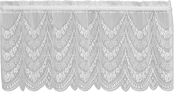 Heritage Lace Manhattan Valances - White and Ecru, Sophisticated, Elegant, Floral