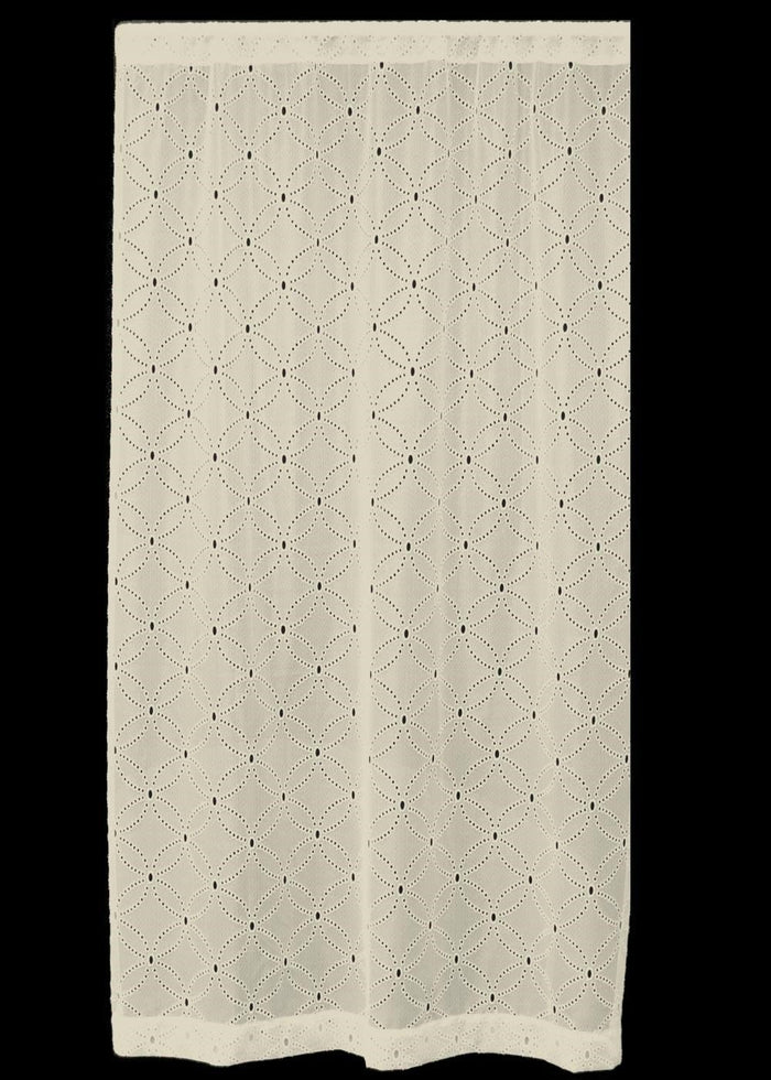 Heritage Lace Prima Eyelet Tier with Trim 42 x 30 Inches Cafe - Olde Church Emporium