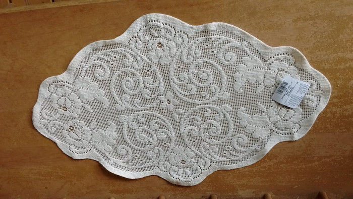 Heritage Lace Terrace Hill Tabletop Lace in White, Ecru Made in USA - Olde Church Emporium