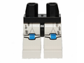 Hips and White Legs with Blue Knee Pads and Dark Bluish Gray Tally Marks Pattern