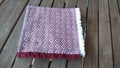 Homespun Cranberry and White Diamond Check Napkins 18 Inches Square Made in USA