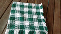 Homespun Green and White Tavern Check Napkins 18 Inch Square Made in USA