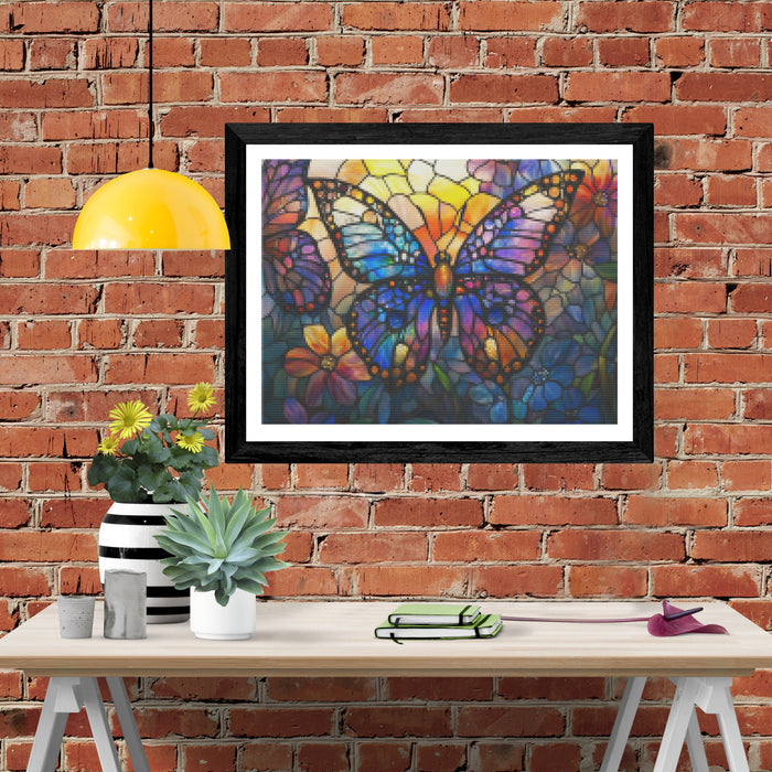 Iridescent Butterflies Flutter Through A Garden