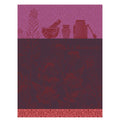 Jacquard Français Cotton Tea Towel – Moutarde en Fleur / Purple