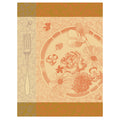 Jacquard Francais Tea Towel Fleurs À Croquer 100% Cotton - Orange / 24" x 31"