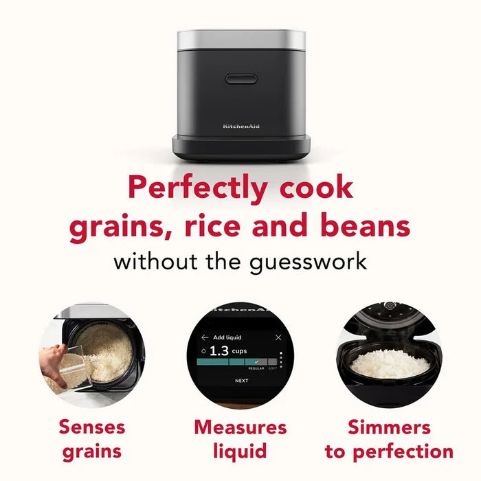 KitchenAid® Compact Grain and Rice Cooker - Black Matte