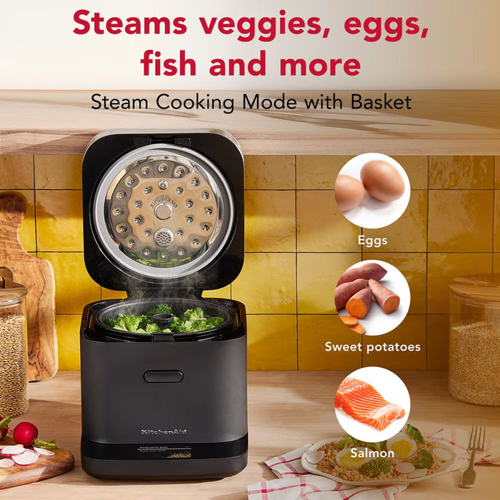 KitchenAid® Compact Grain and Rice Cooker - Black Matte