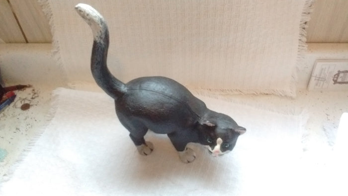 Kitty Cat Door Stop - Solid 3 Dimensional Cast Iron Cat - Olde Church Emporium