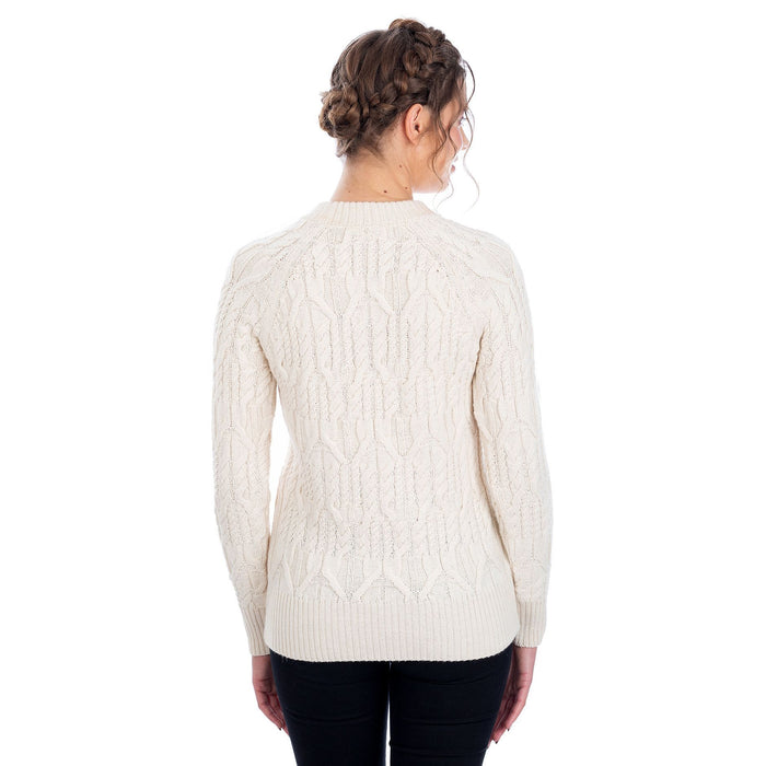 Ladies Crew Neck Sweater 2 Colors 6 Sizes Made in Ireland - Olde Church Emporium