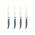 Laguiole Jean Dubost Smooth Steak Knife Set of 4 - Dark Blue