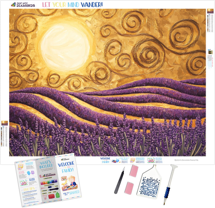 Lavender Breeze Over Rolling Fields