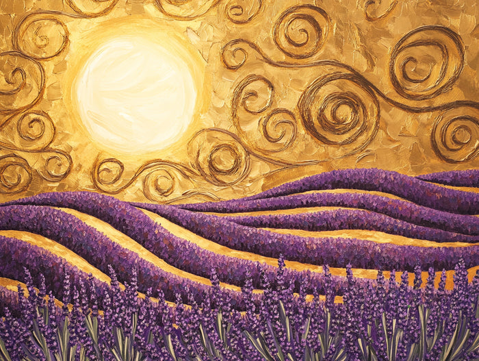 Lavender Breeze Over Rolling Fields