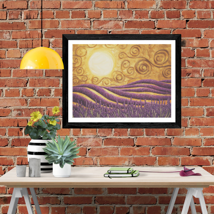 Lavender Breeze Over Rolling Fields