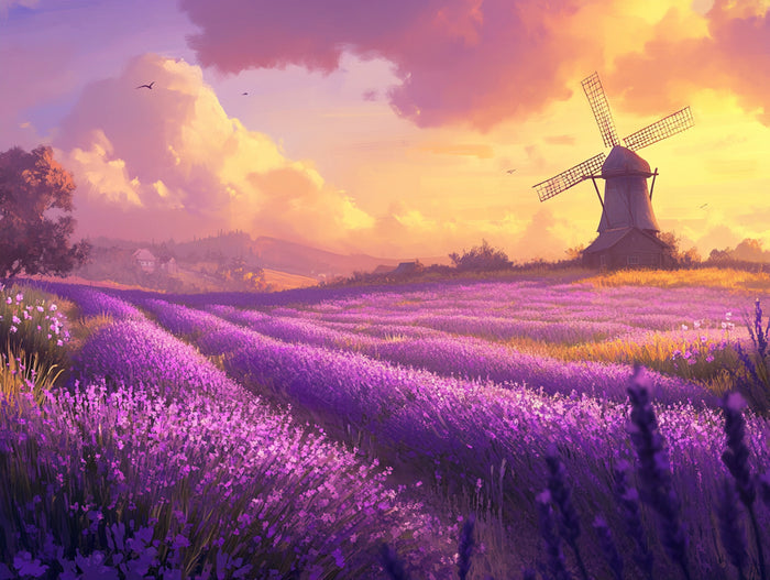 Lavender Fields at Dawn