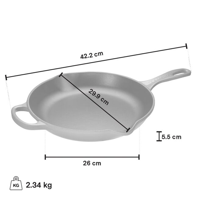 Le Creuset 26cm Signature Iron Handle Skillet - White — Floor Model