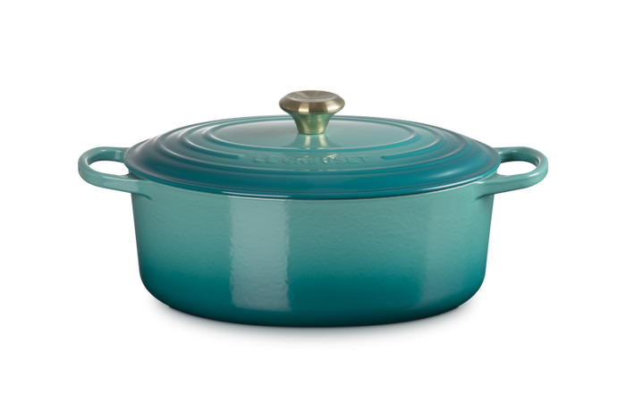 Le Creuset 6.3L Oval French Oven - Bleu Riviera