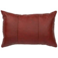 American made Luxurious Red Leather Throw Pillow - Stylish Home Accent Decor - Your Western Decor
