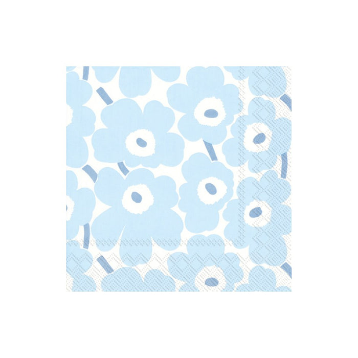 Marimekko Paper Lunch Napkins - MINI UNIKKO Light Blue
