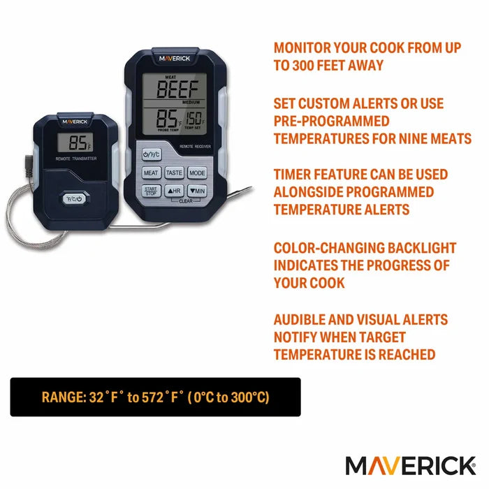 Maverick Wireless Remote Cooking Thermometer - Single Probe